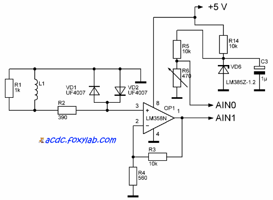 детектор металлоискателя на Arduino